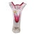 Pink Cased in Clear Bohemia Art Glass Vase For Sale