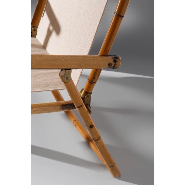 1950s Set of Foldable Chairs in Bamboo & Yuta, 1950s For Sale - Image 5 of 7