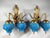 French 1980 French Louis XVI Bronze Blue Crystal Wall Lamps Sconces - Pair of 2 Pc For Sale - Image 3 of 11