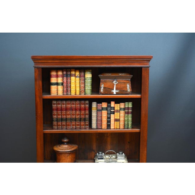Victorian Mahogany Open Bookcase, 1880 For Sale - Image 10 of 16