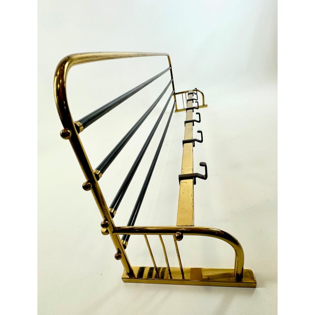 Mid-Century Modern Brass Coat and Hat Rack, 1960s For Sale - Image 17 of 18