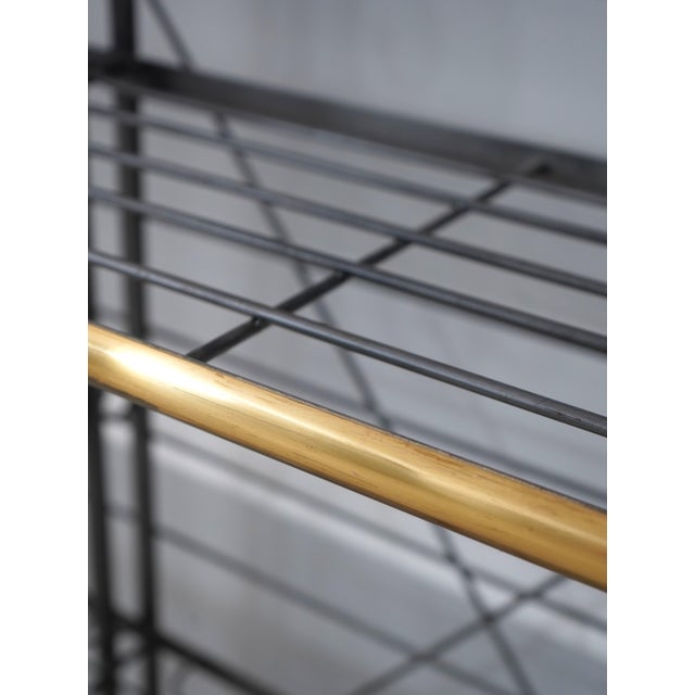 Traditional Charleston Forge Iron & Brass Large Bakers Rack For Sale - Image 3 of 16