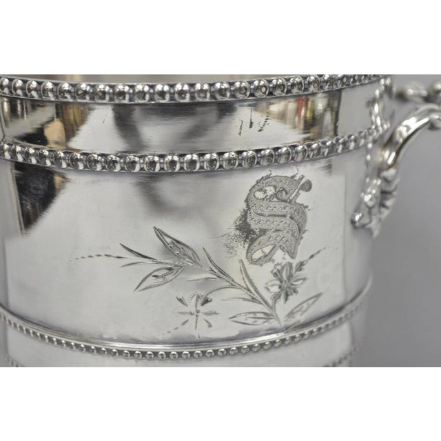 Early 20th Century Early 20th Century Victorian Henry Hicks Silver Plated S Monogram Champagne Chiller Wine Ice Bucket For Sale - Image 5 of 18