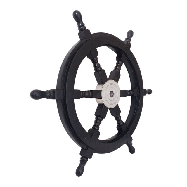 Upgrade your home décor with this stunning handcrafted nautical ship’s steering wheel, beautifully designed with natural...