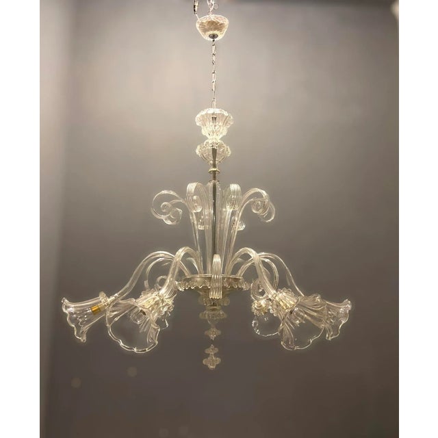 Large Venetian Murano Glass Chandelier, 1960s For Sale - Image 13 of 13