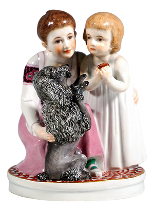 Art Nouveau Group Figurine by Max Bochmann for Meissen, 1912