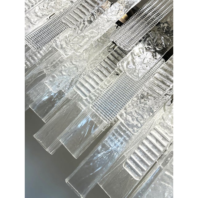Contemporary Italian Rectangular Strip “Listelli” Murano Glass Chandelier by Simoeng For Sale - Image 10 of 10