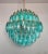 ELECTRICAL SYSTEM ADAPTED FOR US/AU/EU Elegant Italian Pendant Light with 140 Turquoise Murano "Poliedri" Glasses This...