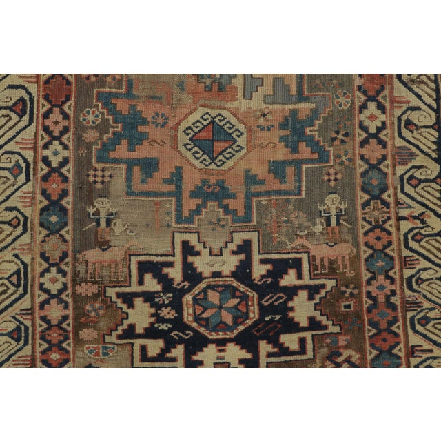 Traditional Antique Zeichour Rug With Colorful Geometric and Pictorial Motifs - Rug & Kilim For Sale - Image 3 of 7