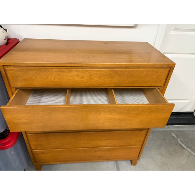 1950s Conant Ball Solid Birch Mid-Century Modern Highboy Dresser For Sale In Los Angeles - Image 6 of 8