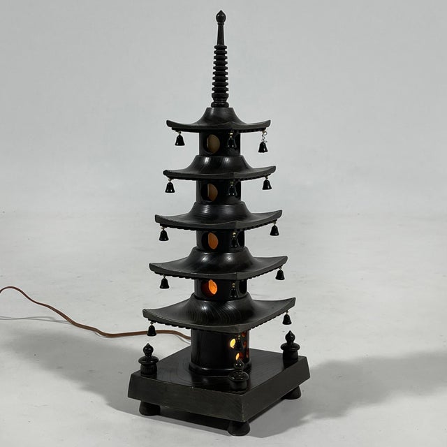 Mid 20th Century Asian Modern Japanese Pagoda Lamp For Sale In Chicago - Image 6 of 10