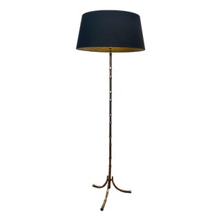 1940s Bronze faux bamboo floor lamp by Maison Bagués For Sale