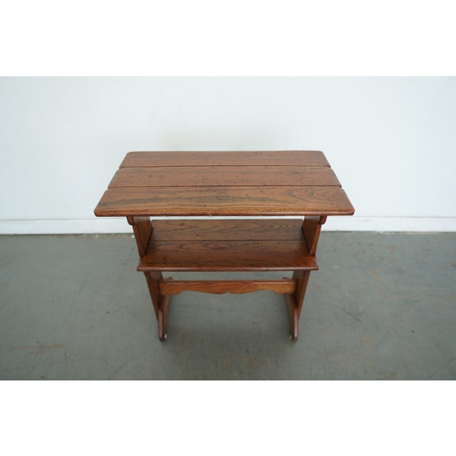 Wood Vintage Old Hickory American Provincial Side Tables (Set of 2) For Sale - Image 7 of 15