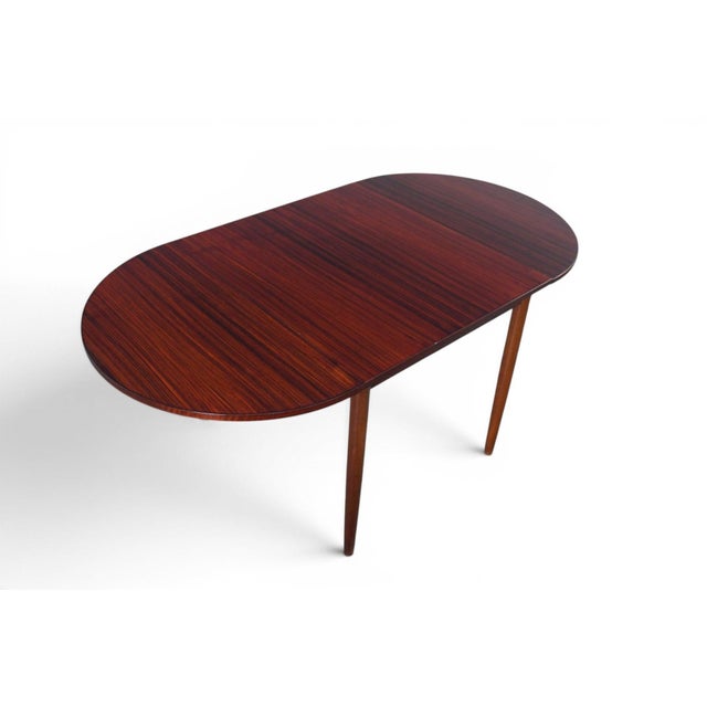 Danish Modern Rosewood Drop Leaf Dining Table, 1960s For Sale - Image 9 of 10