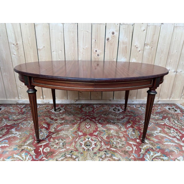 Louis XVI Style Oval Dining Table, 1980s For Sale - Image 10 of 10
