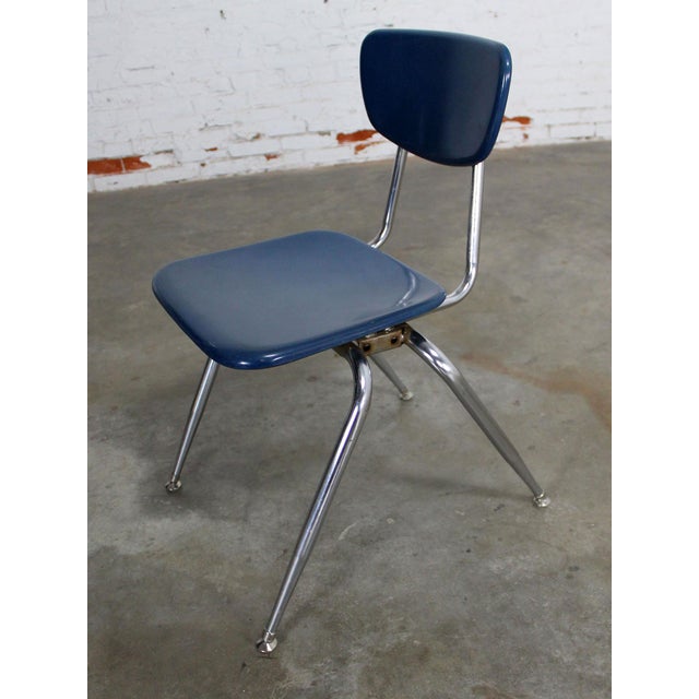 Virco 3000 Series Hard Plastic and Chrome Chair Chairish
