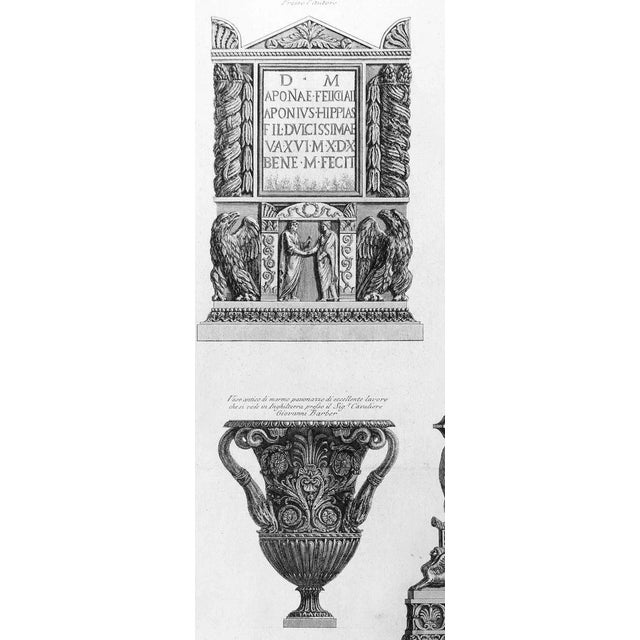 Vari Candelabri, un Vaso e Due Urne Cinerarie - Etching - 1778 1778 For Sale - Image 3 of 5