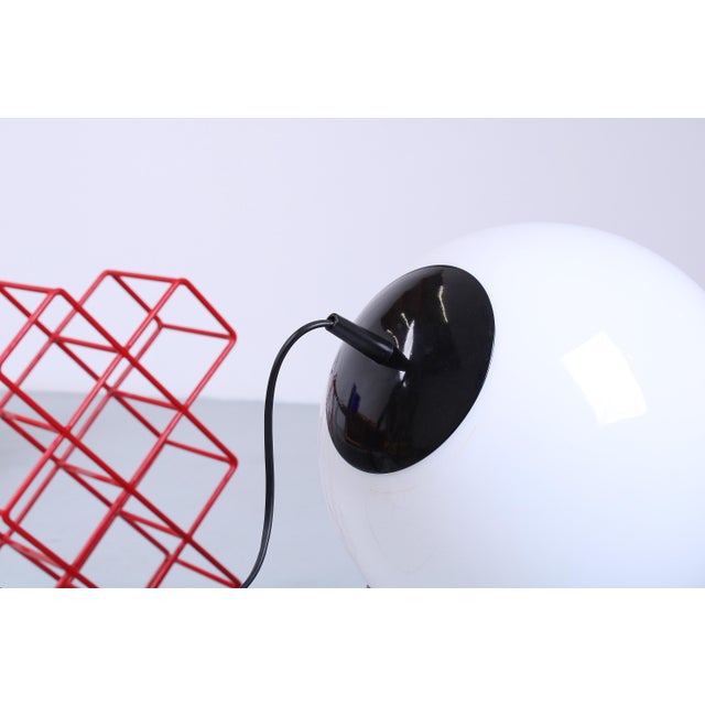Metal Large Pop Art Glass Globe Spring Table Lamp from Woja Lighting, 1970s For Sale - Image 7 of 14
