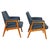 Karl Erik Ekselius Pair Danish MId Century Modern Arm Chairs Attributed to Karl-Erik Ekselius for Joc Möbler 1960 For Sale - Image 4 of 14