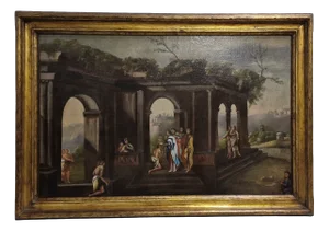 Neapolitan Scene, 18th Century, Oil on Canvas