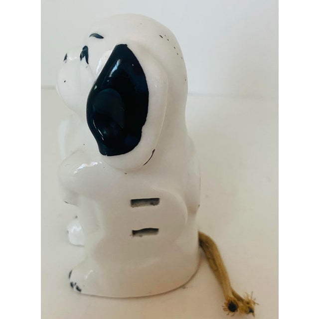 1930s Antique Ceramic Puppy Dog 3-Way Electric Plug Figurine, 1920-40 For Sale - Image 5 of 12