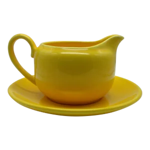 Vista Alegre Portugal Gravy Boat With Underplate Prisma Yellow/Canary