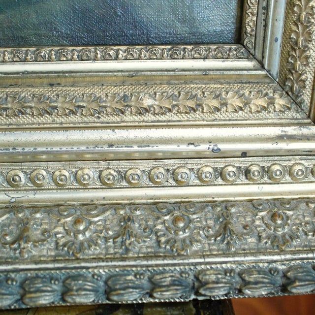 “Tossed at Sea,” 19th Century Oil on Canvas in a Period Gilt Frame For Sale - Image 12 of 15