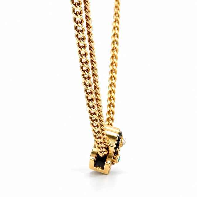 Antique Victorian 14k Yellow Gold Watch Fob Chain With Pearl & Turquoise For Sale In New York - Image 6 of 8