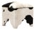 Cowhide Cube Stool in Black & White For Sale