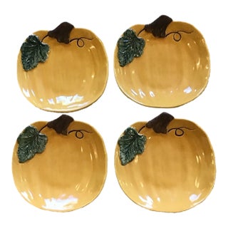 Vintage William Sonoma Autumn Gourd Collection Pumpkin Bowls - Set of 4 For Sale
