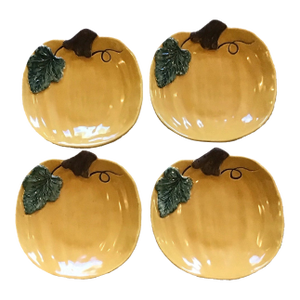 Vintage William Sonoma Autumn Gourd Collection Pumpkin Bowls - Set of 4