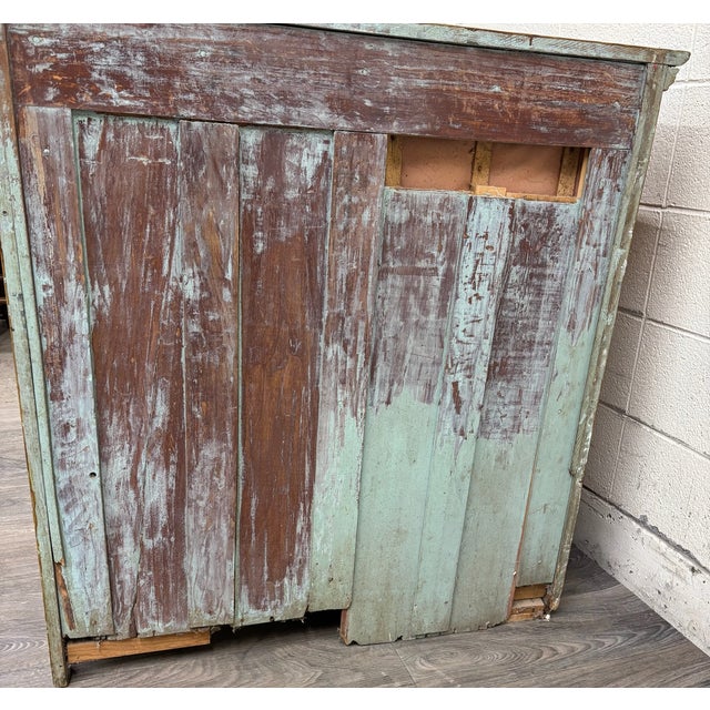 Antique Large Size American Oak and Metal Ice Box Chest Cabinet For Sale - Image 15 of 15