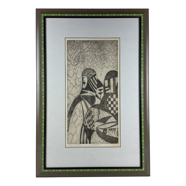 Popy, Composition, 1972, Etching For Sale