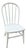 19th Century Antique Distressed White Hoop Back Windsor Side Chair For Sale