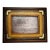 Vintage Hollywood Regency Campaign Style Golden Yellow Leather and Brass Tabletop Picture Frame For Sale