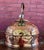 Vintage Hammered Copper Tea Kettle With Wood Grip and Porcelain Finial For Sale - Image 4 of 9