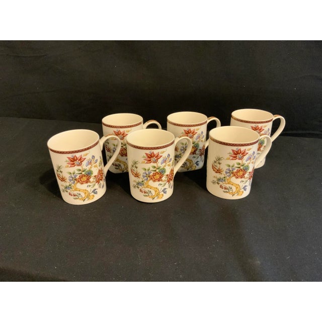 1990s Queen’s “Indian Tree” Mugs - Set of 6 For Sale In New York - Image 6 of 6