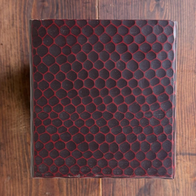 Wood Small Japanese Kamakura-Bori Haribako Storage Cabinet in Bamboo, 1960s For Sale - Image 7 of 12