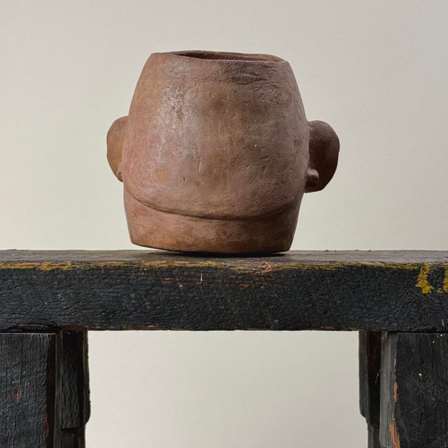 15th Century & Earlier Rare Pre-Colonial Moche Portrait Head Vessel With Tumor and Facial Paralysis (Circa a.d. 200-500) For Sale - Image 5 of 10