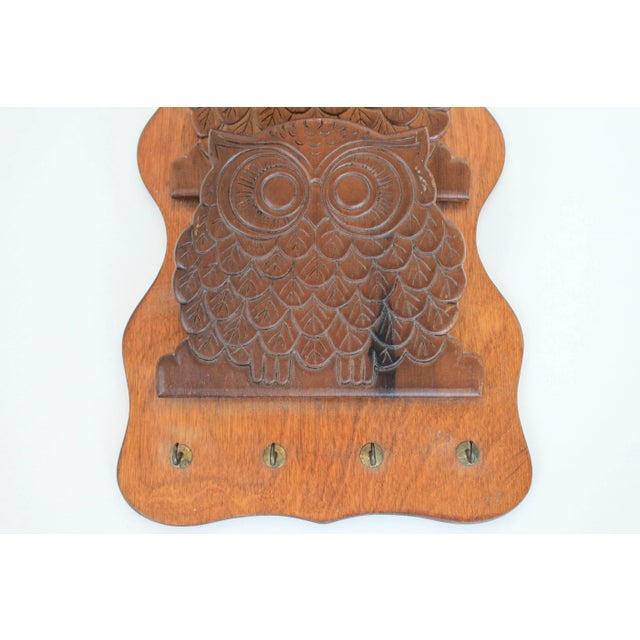Vintage Wall Owl Letter & Key Holder For Sale - Image 4 of 7