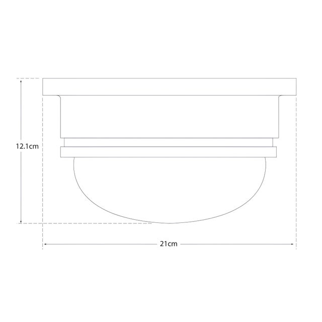 Visual Comfort Chapman & Myers for Visual Comfort Signature Marine Medium Flush Mount in Polished Nickel with White Glass For Sale - Image 4 of 4