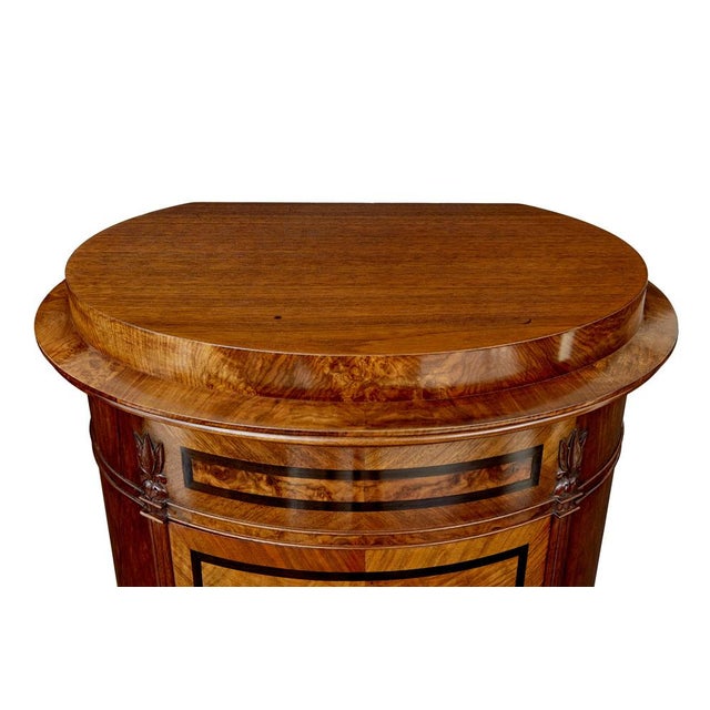 Brown Burr Walnut Pedestal Cupboard, 1870s For Sale - Image 8 of 10