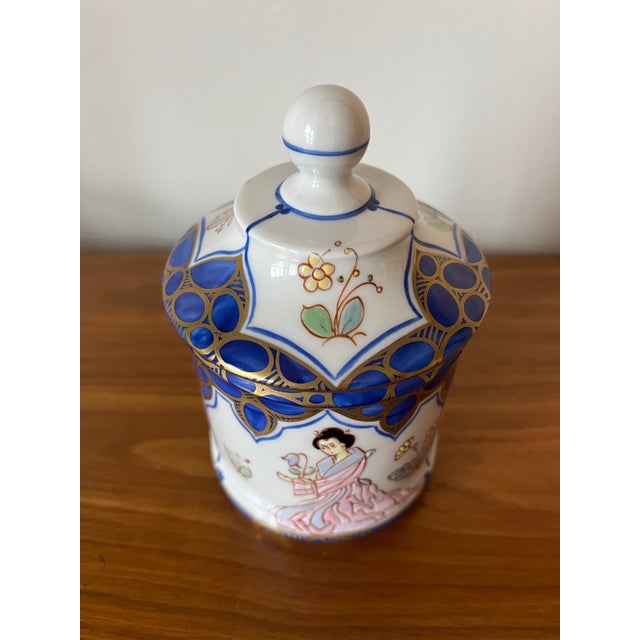 Sherle Wagner Porcelain Chinoiserie Lidded Jar Italy For Sale - Image 9 of 11