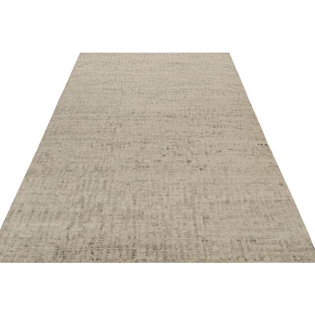Contemporary Rug & Kilim’s Modern Textural Rug in Beige and Brown Salt and Pepper Tones For Sale - Image 3 of 7