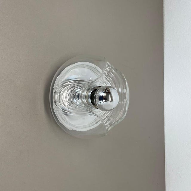 Vintage Wave Wall Ceiling Light from Peill & Putzler, Germany, 1970s For Sale - Image 12 of 17
