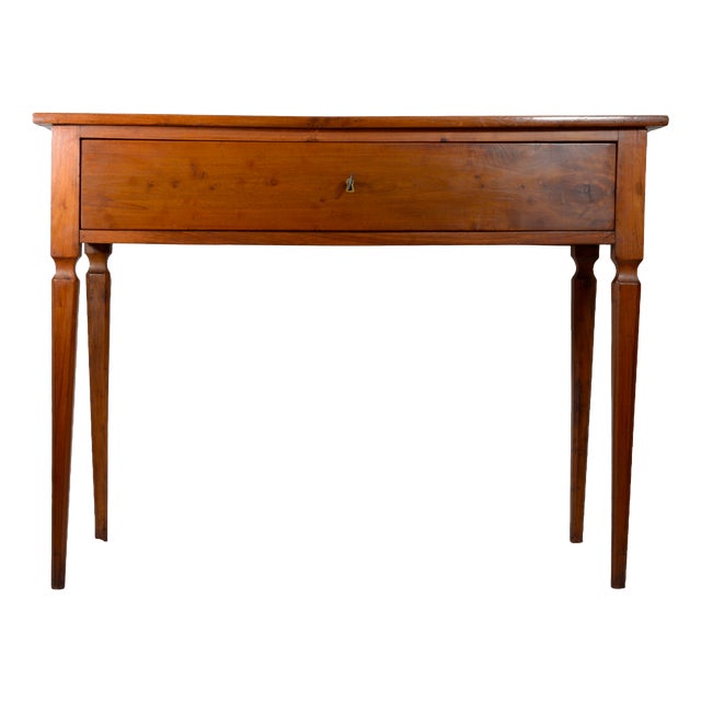 Antique Italian Cherrywood Writing Desk with Drawer, Late 18th-Early 19th Century For Sale