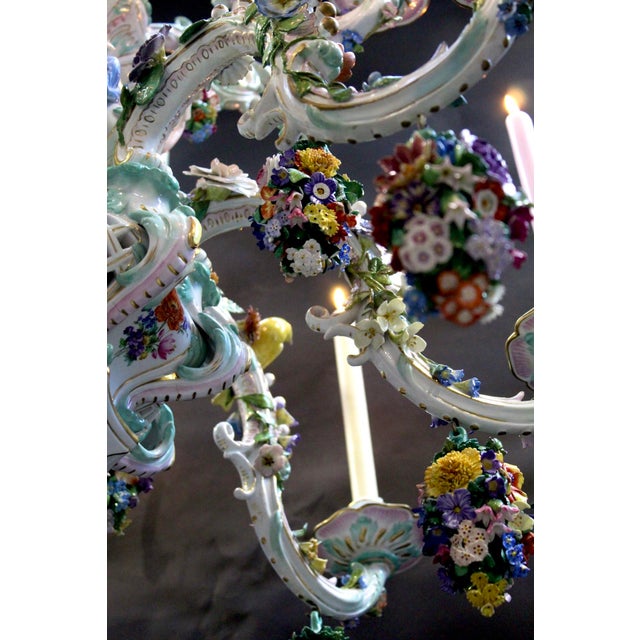 Rococo Porcelain Chandelier from Meissen, 1886 For Sale - Image 14 of 17