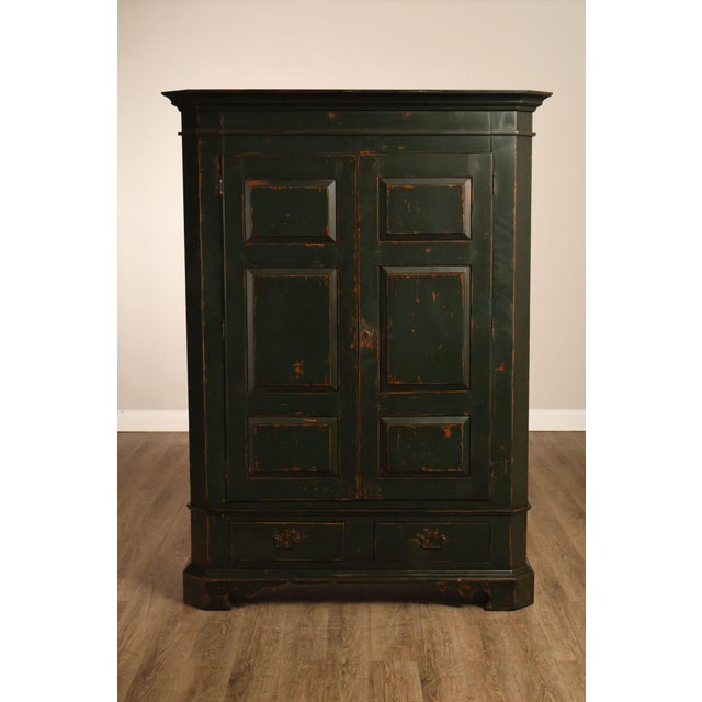 American Country Primitive Style Painted Linen Cabinet For Sale - Image 15 of 18