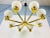 1960s Mid-Century 8-Arm Brass and Opaline Glass Chandelier, 1960s For Sale - Image 5 of 10
