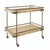 Contemporary Matthew Izzo Home Cash Light Burlwood Bar Cart With Brass Details For Sale - Image 3 of 7